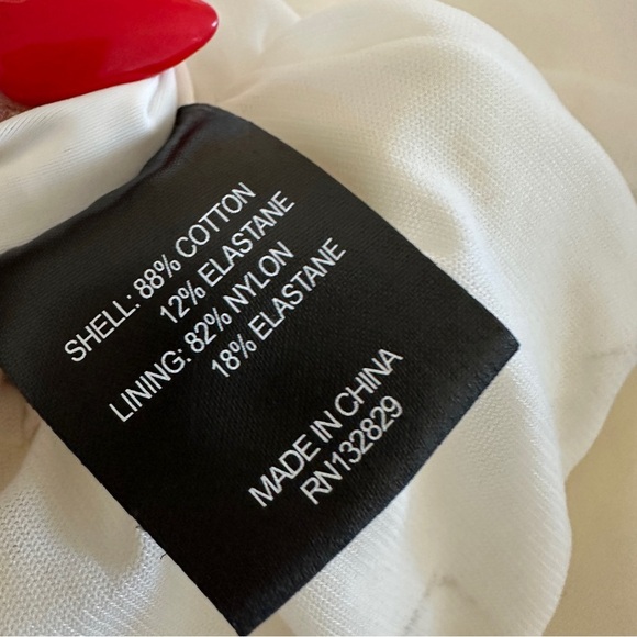 Michael Costello x REVOLVE India Midi Ruched Strapless Dress in White Sz. M - Picture 13 of 14